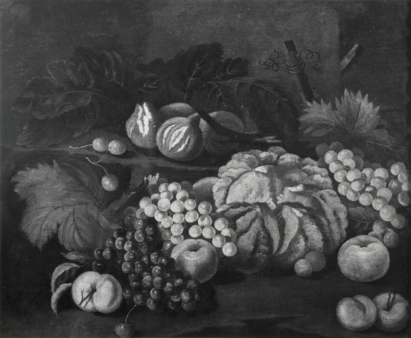 Boccardi, Cosimo — Autore non indicato - sec. XVII - Natura morta con frutta e zucca — insieme